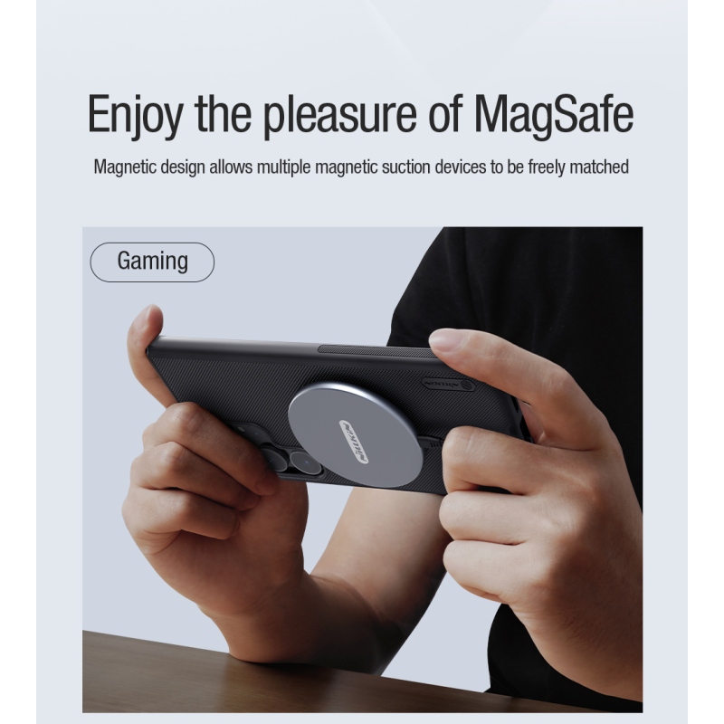 Nillkin Super Frosted PRO mágneses hátlap a Samsung Galaxy S24 Ultra Fekete készülékhez