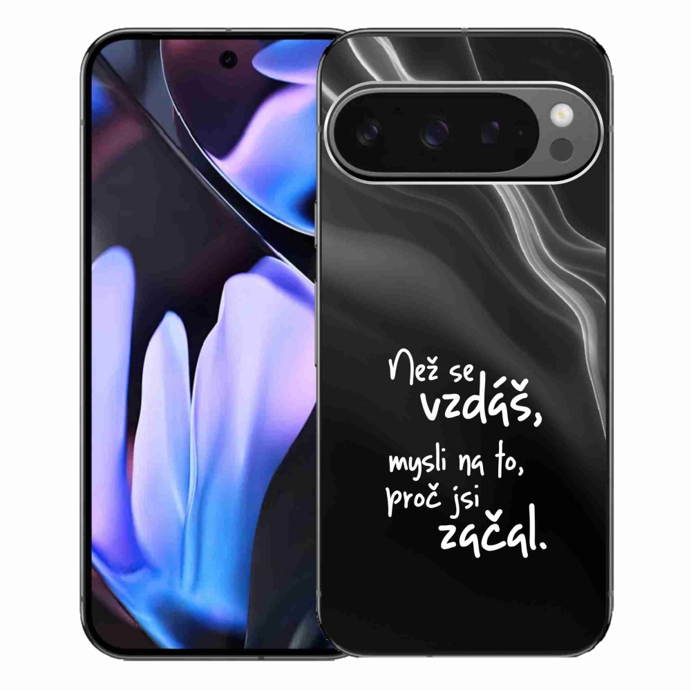 Gél borítás mmCase a Google Pixel 9 Pro XL számára - Idézet 2 fekete háttér