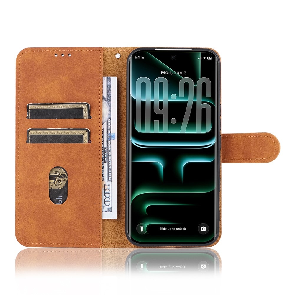 Feel book tok az Infinix Note Edge 5G-hez - barna színben