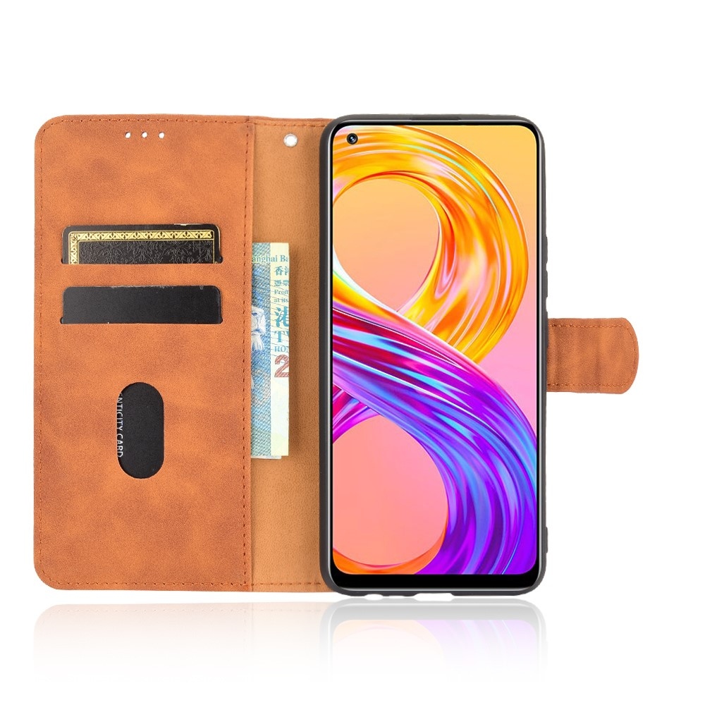 Feel könyvformájú tok a Realme 8/8 Pro-hoz – barna