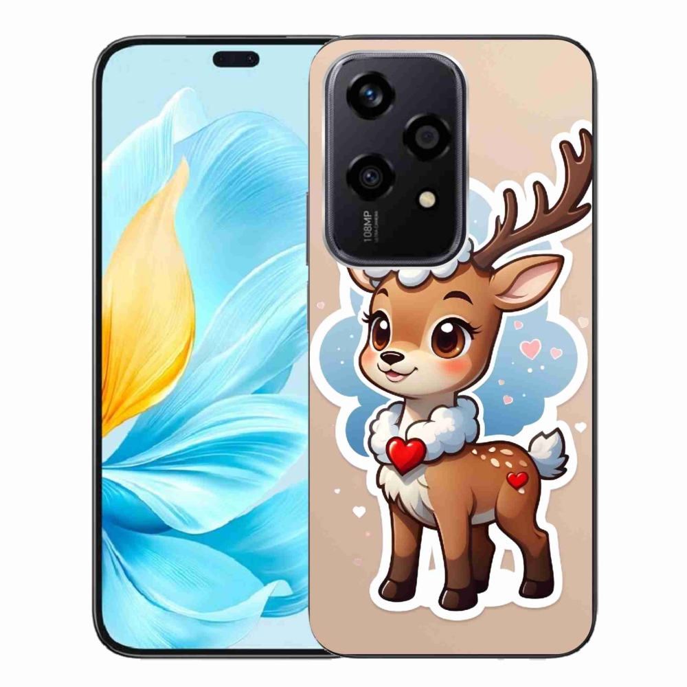 Zselés borítás mmCase a Honor 200 Lite 5G készülékhez - rajzfilm rénszarvas