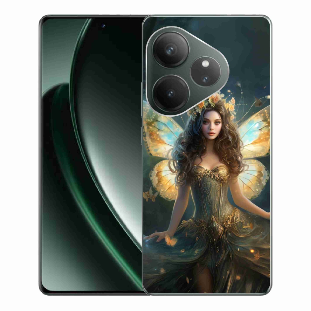 Gél borítás mmCase a Realme GT 6 5G/GT 6T 5G számára - pillangó nő