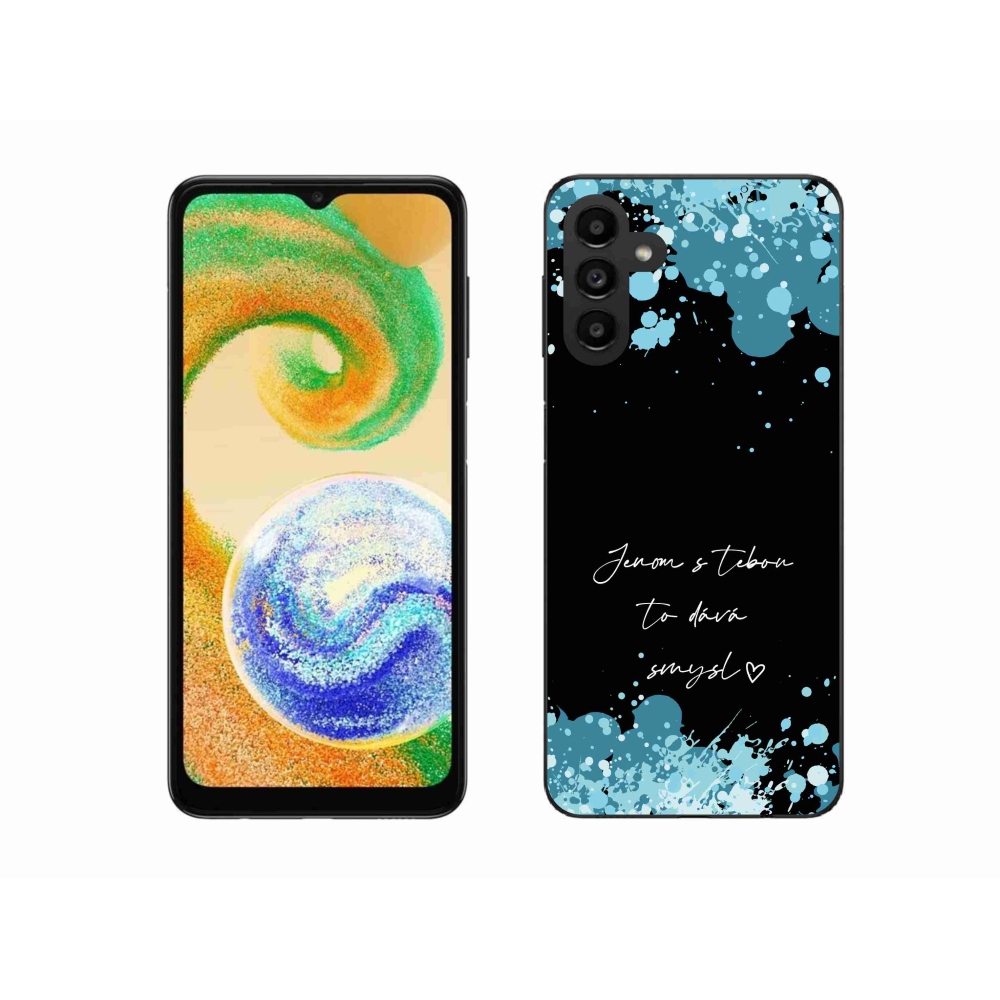 Gél borító mmCase Samsung Galaxy A04s (164.7x76.7x9.1mm) - szerelmes szöveg fekete háttérrel