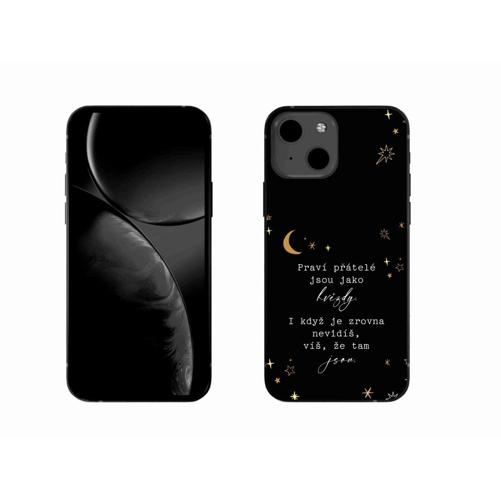 Gél borítás mmCase iPhone 13 6.1 - Idézet 6 fekete háttérrel