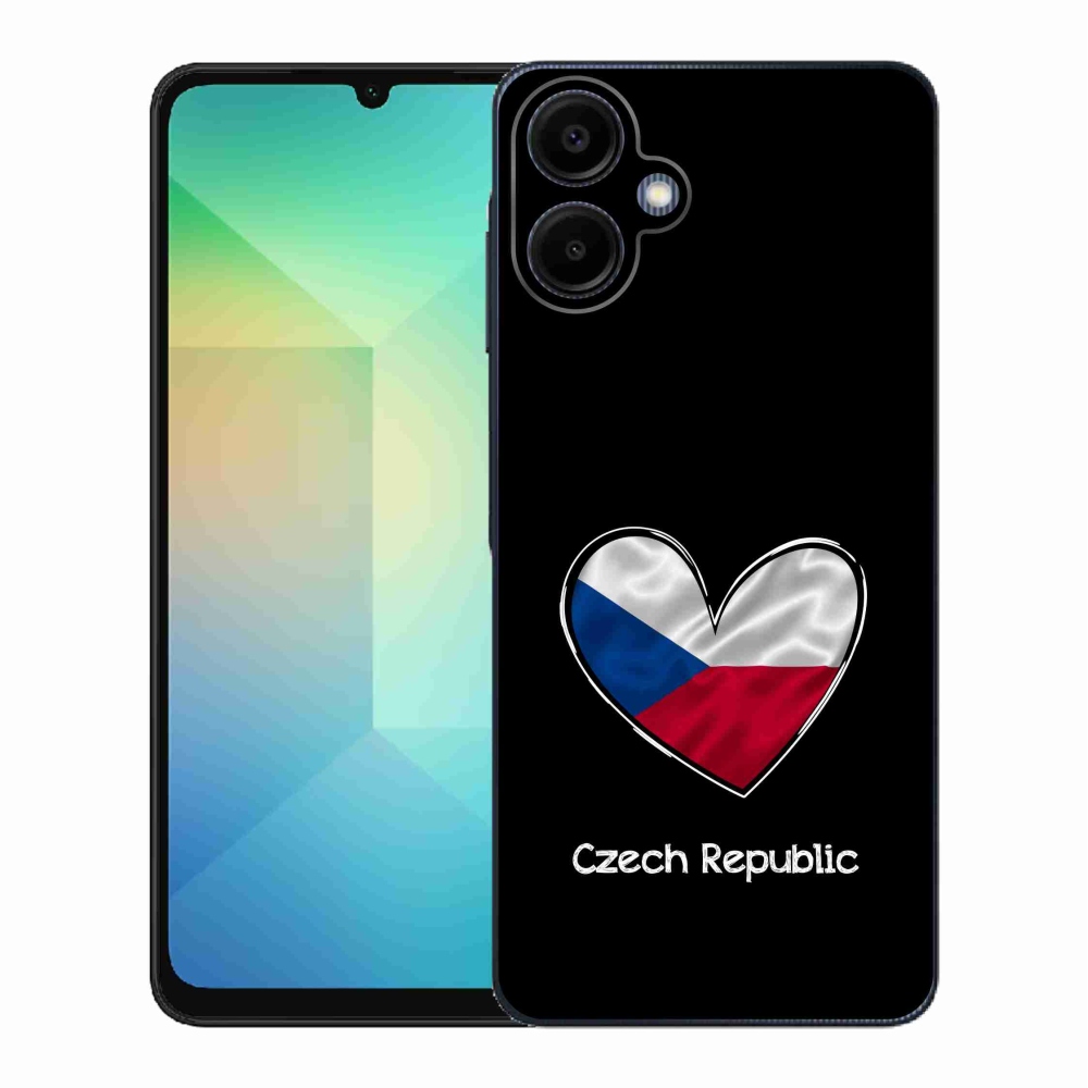 Gél borító mmCase Samsung Galaxy A06 4G - zászló szív fekete háttérrel