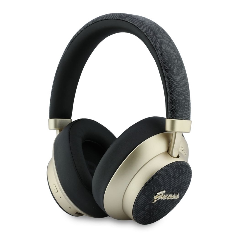 Guess PU 4G Gold Script Metal Logo ENC vezeték nélküli fülhallgató, fekete
