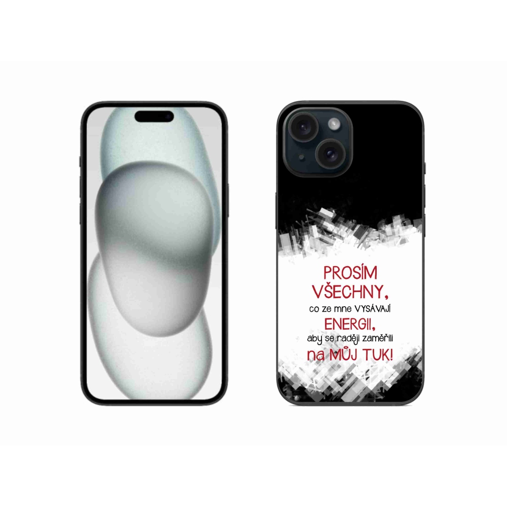 Gél borító mmCase iPhone 15-hez - vicces szöveg 1 piros
