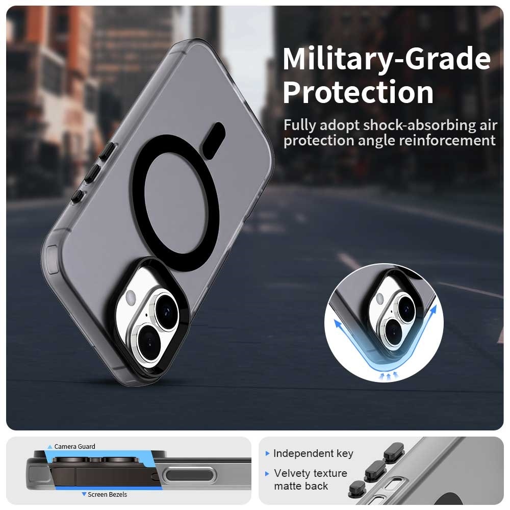 Candy zselés tok MagSafe iPhone 17 készülékhez - fekete