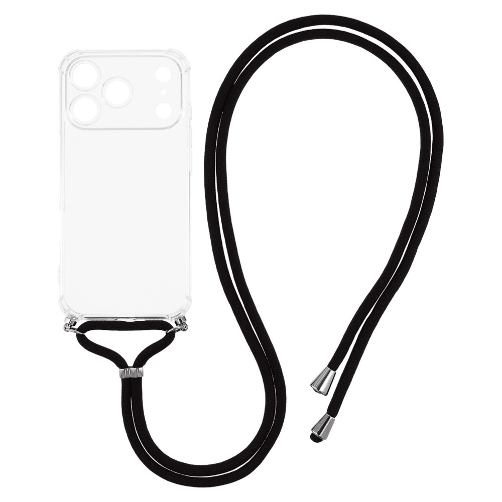 Átlátszó zselés tok zsinórral iPhone 17 Pro készülékhez