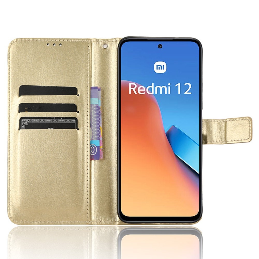 Lókönyv tok a Xiaomi Redmi 12 4G/5G készülékhez - arany színben