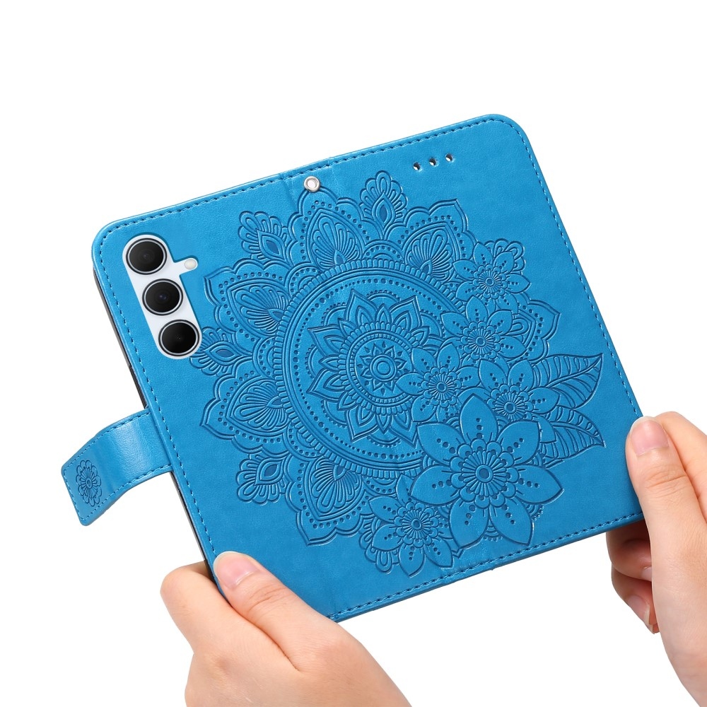 Mandala könyv tok Samsung Galaxy A36 5G készülékhez - kék