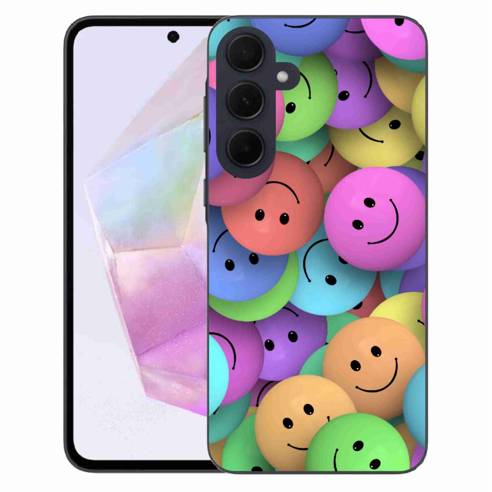 Zselés borító mmCase Samsung Galaxy A35 5G - színes smiley-k