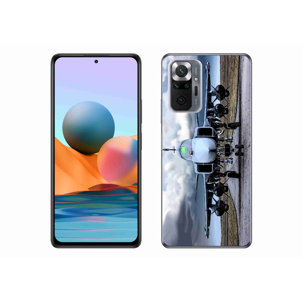 Gél borítás mmCase a Xiaomi Redmi Note 10 Pro számára - katonai repülőgépek