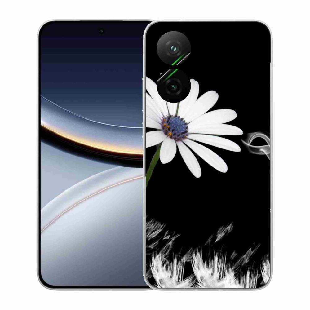 Gél borítás mmCase a Xiaomi Poco F7 5G-hez - fehér virág