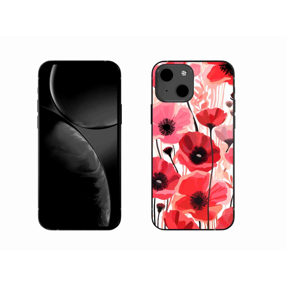 Zselés borítás mmCase iPhone 13 készülékhez - mákos 1