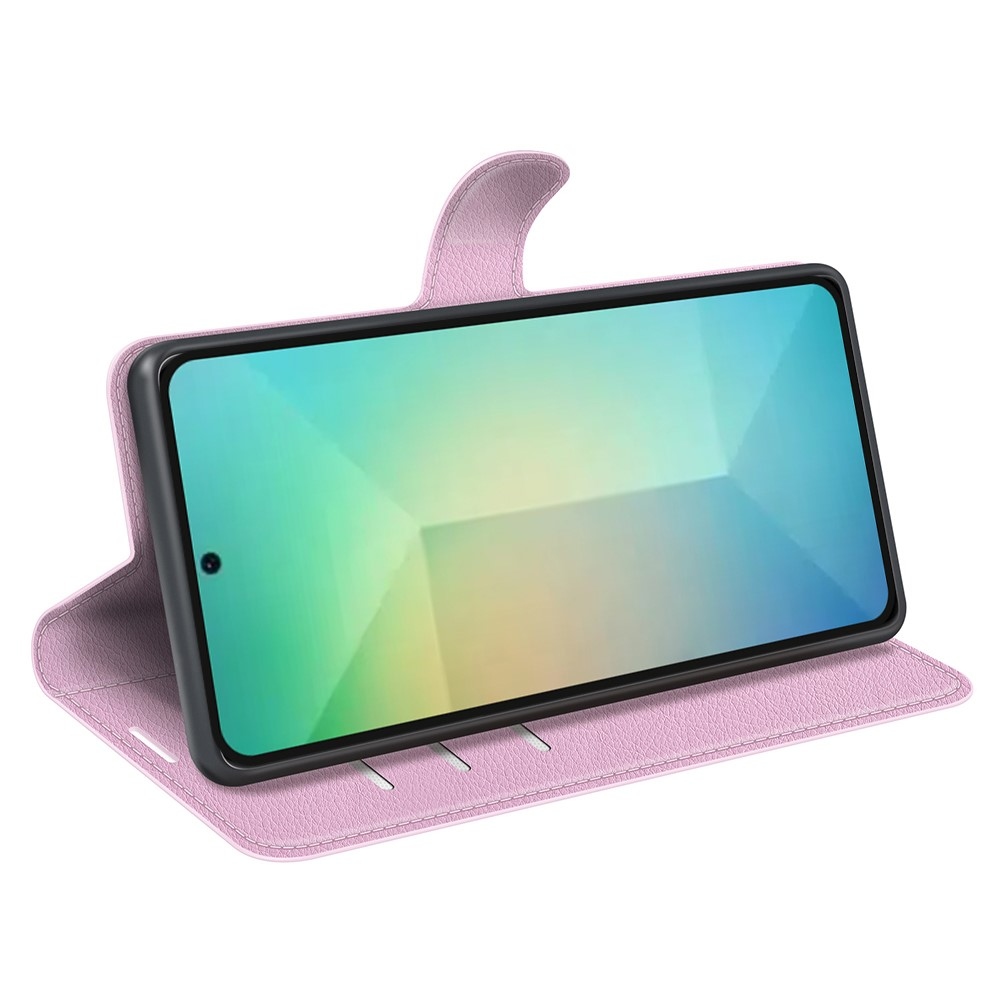 Litchi könyv tok Samsung Galaxy S25-hez - rózsaszín