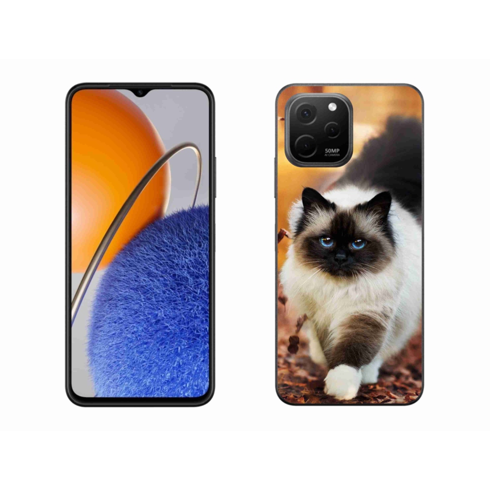 Gél tok mmCase a Huawei Nova Y61 készülékhez - macska