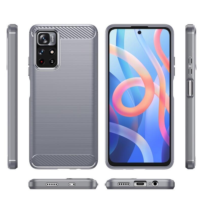 Szénálló zselés tok Xiaomi Poco M4 Pro 5G/Redmi Note 11S 5G - szürke