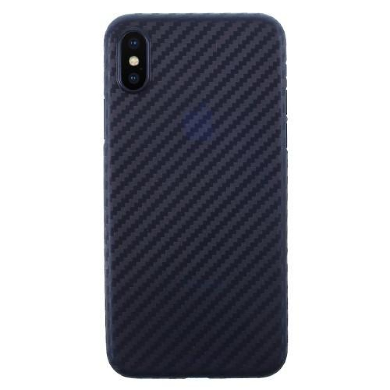 Szálas műanyag tok iPhone X készülékhez - sötétkék