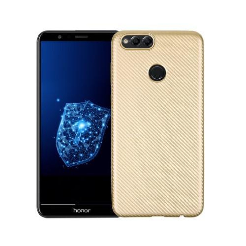 Szálas textúrájú zselés tok a Honor 7X készülékhez - arany színben
