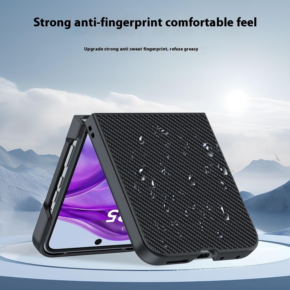 Szálas műanyag borítás Motorola Razr 60 Ultra 5G készülékhez - fekete