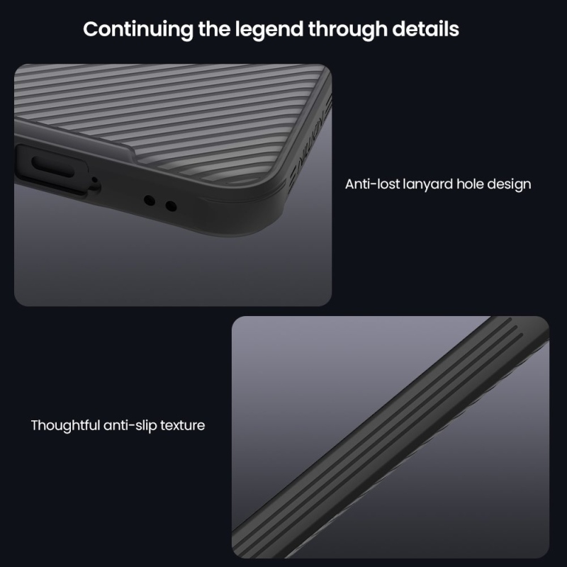 Nillkin CamShield PRO mágneses hátlap Samsung Galaxy A57 átlátszó fekete