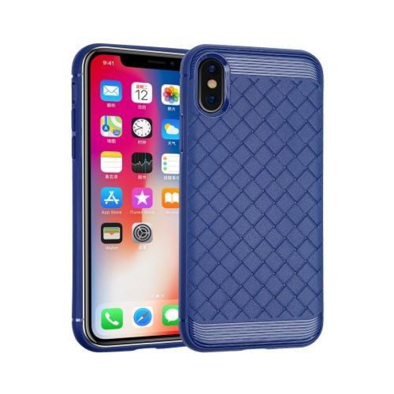 Mezei zselés tok mintával iPhone X készülékhez - kék