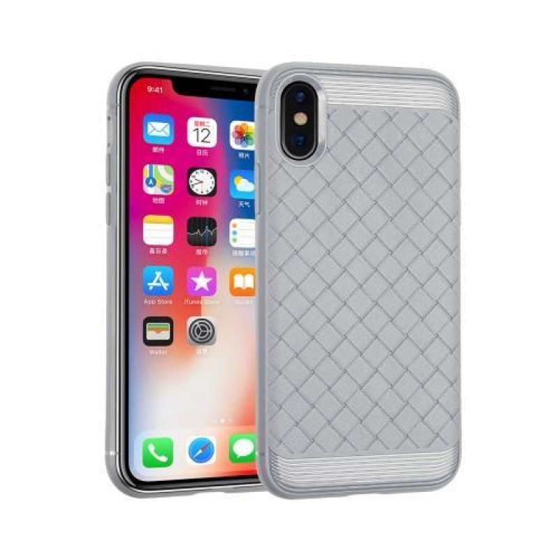 Mezei zselés tok mintával iPhone X készülékhez - szürke