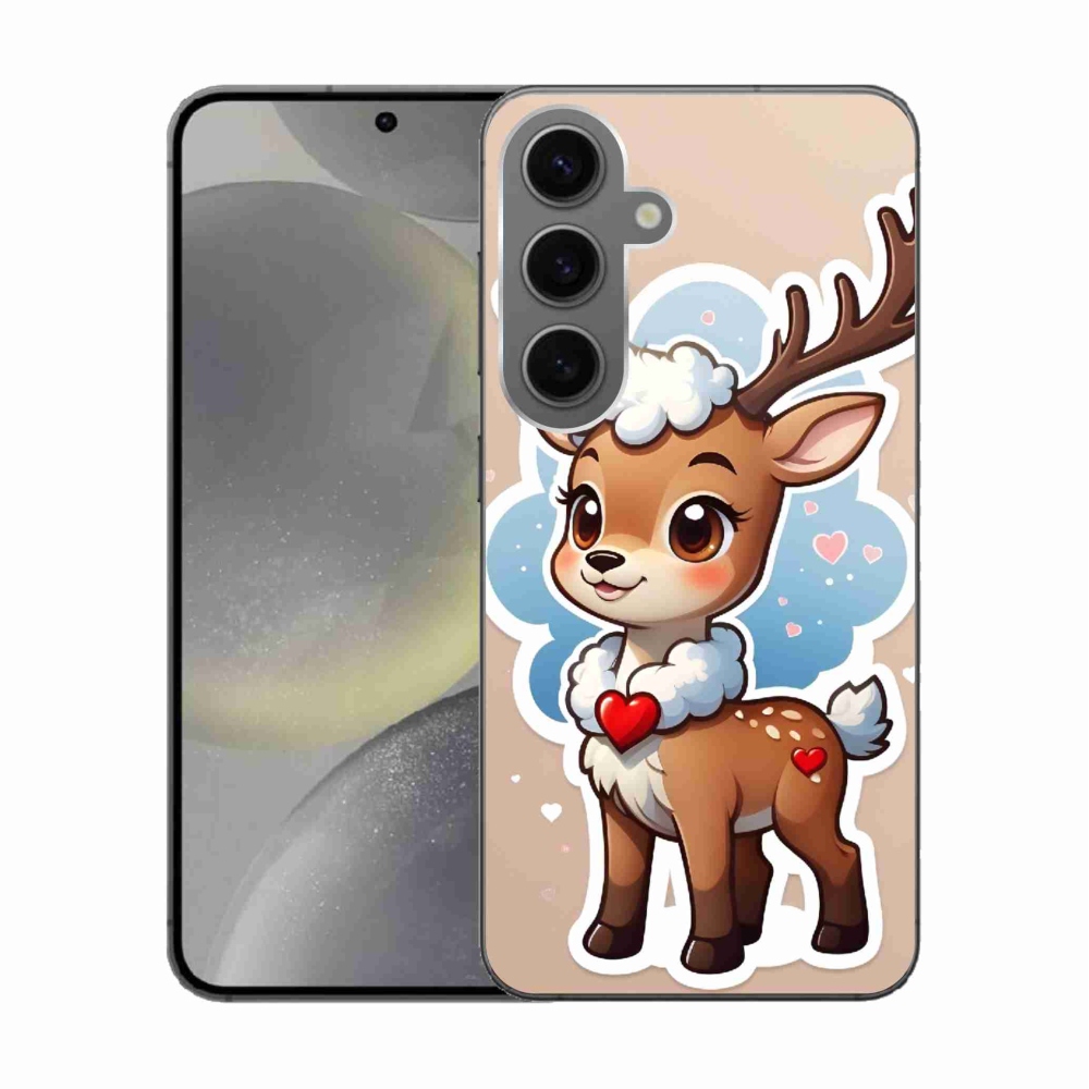Zselés borítás mmCase Samsung Galaxy S24 készülékhez - rajzfilm rénszarvas