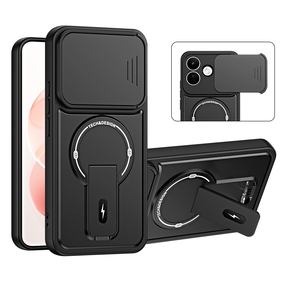 Finish strapabíró, MagSafe-kompatibilis tok a Xiaomi Redmi Note 17 4G/5G okostelefonhoz – fekete