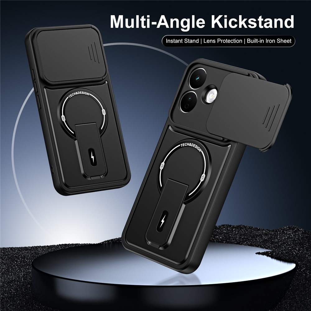 Finish strapabíró, MagSafe-kompatibilis tok a Xiaomi Redmi Note 17 4G/5G okostelefonhoz – fekete