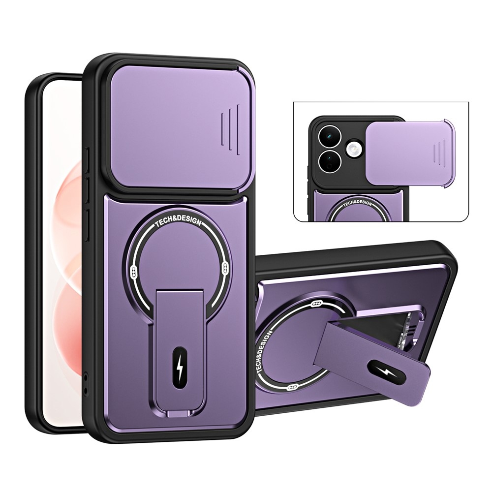 Finish strapabíró, MagSafe-kompatibilis tok a Xiaomi Redmi Note 17 4G/5G okostelefonhoz – lila