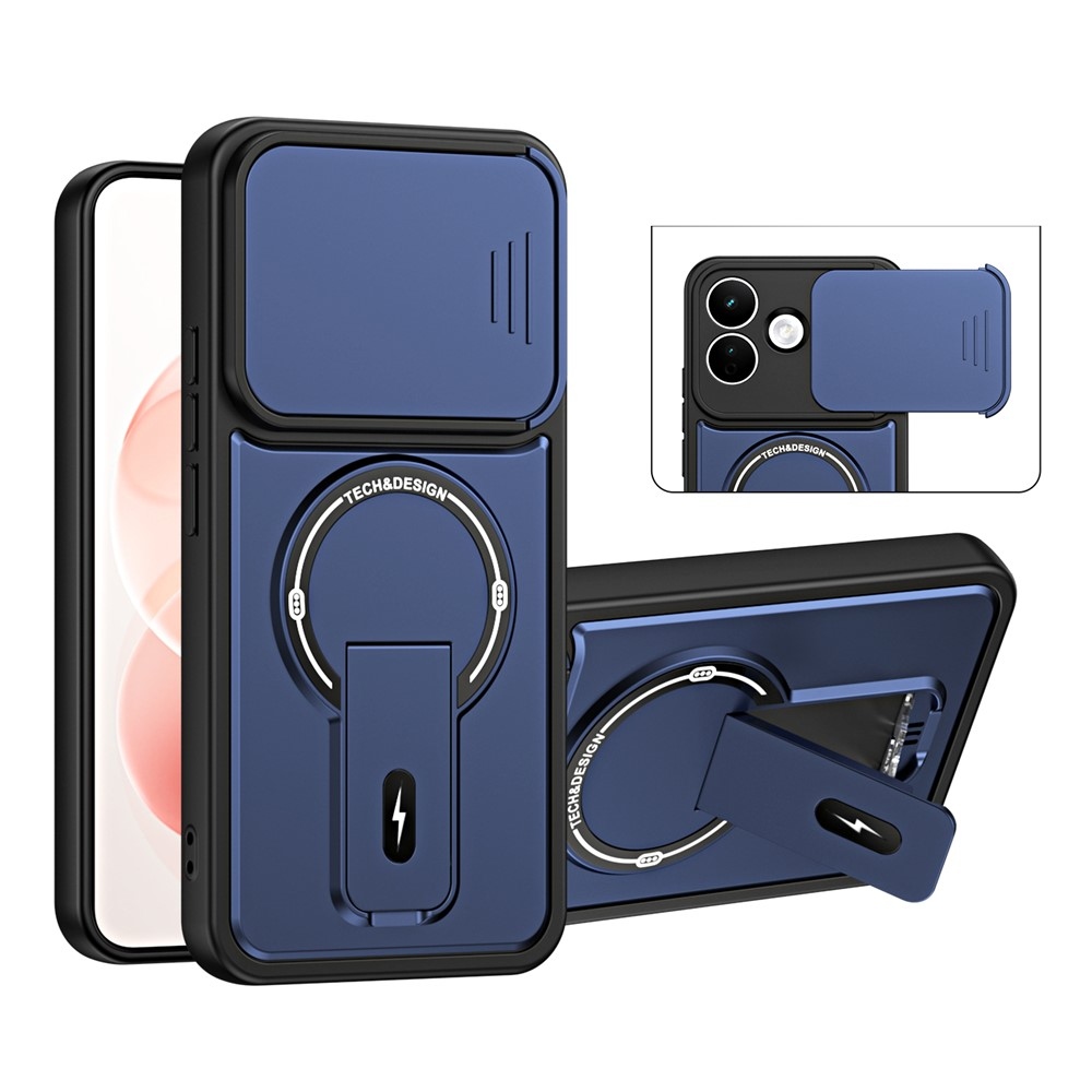 Finish strapabíró, MagSafe-kompatibilis tok a Xiaomi Redmi Note 17 4G/5G okostelefonhoz – kék