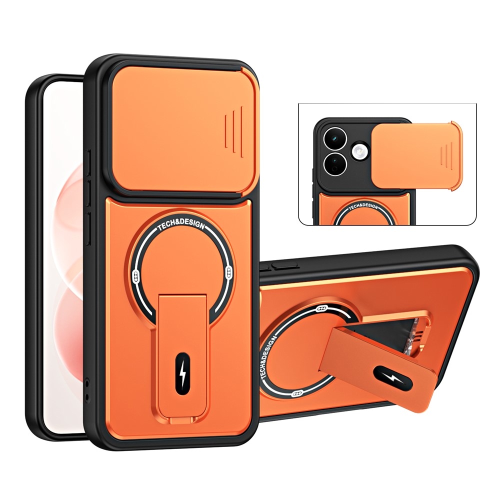 Finish strapabíró, MagSafe-kompatibilis tok a Xiaomi Redmi Note 17 4G/5G okostelefonhoz – narancssárga