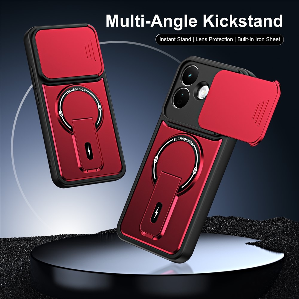Finish strapabíró, MagSafe-kompatibilis tok a Xiaomi Redmi Note 17 Pro 5G okostelefonhoz – piros