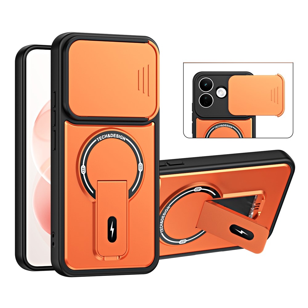 Finish strapabíró, MagSafe-kompatibilis tok a Xiaomi Redmi Note 17 Pro 5G okostelefonhoz – narancssárga