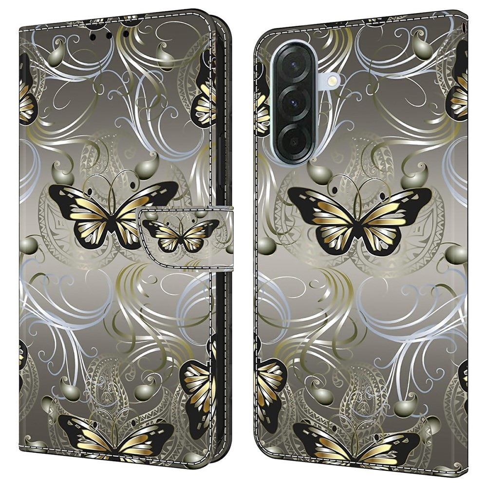 Határozottan könyv tok Samsung Galaxy A37 5G - pillangók csipkével