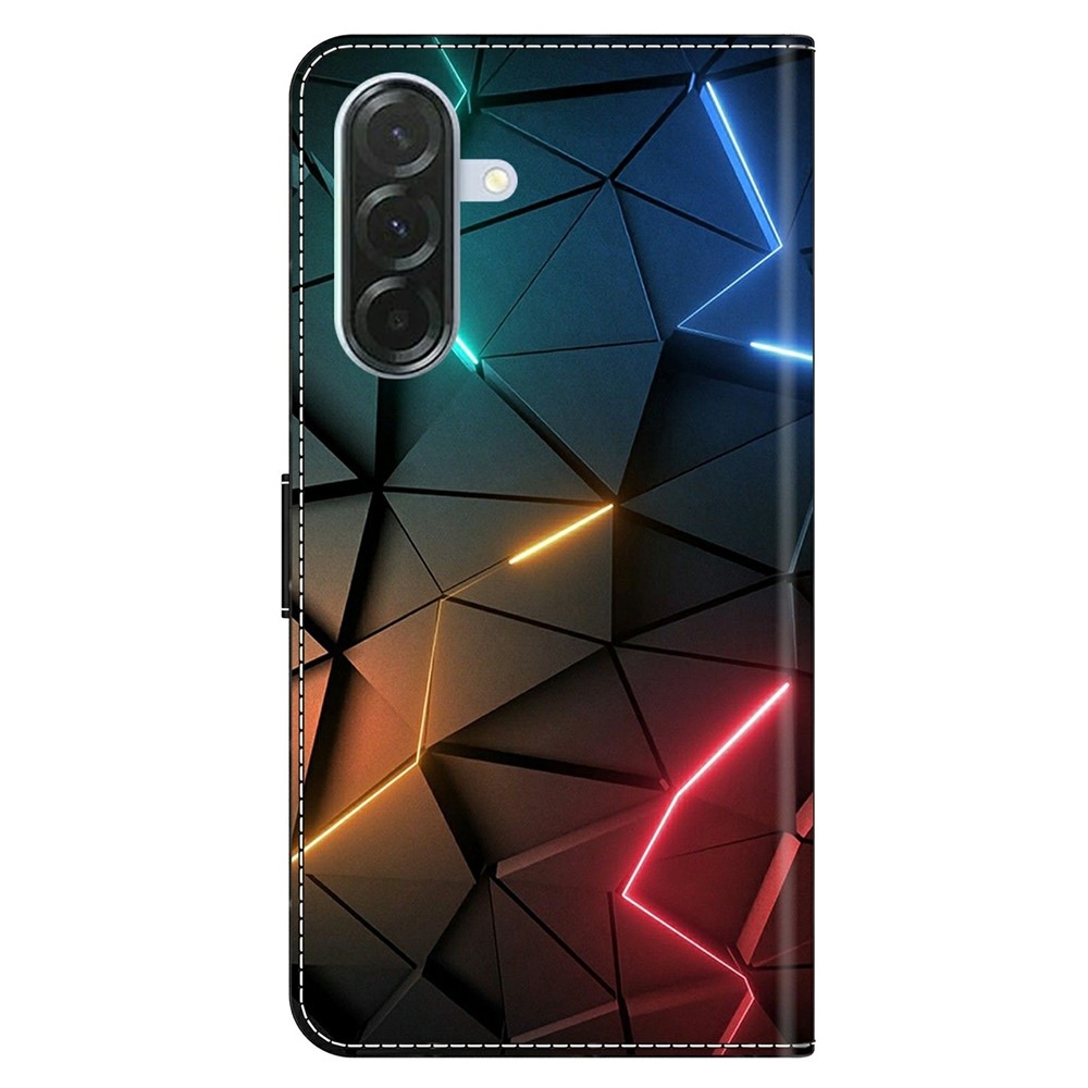 Firmly book tok Samsung Galaxy A37 5G - neonszínű háromszögek