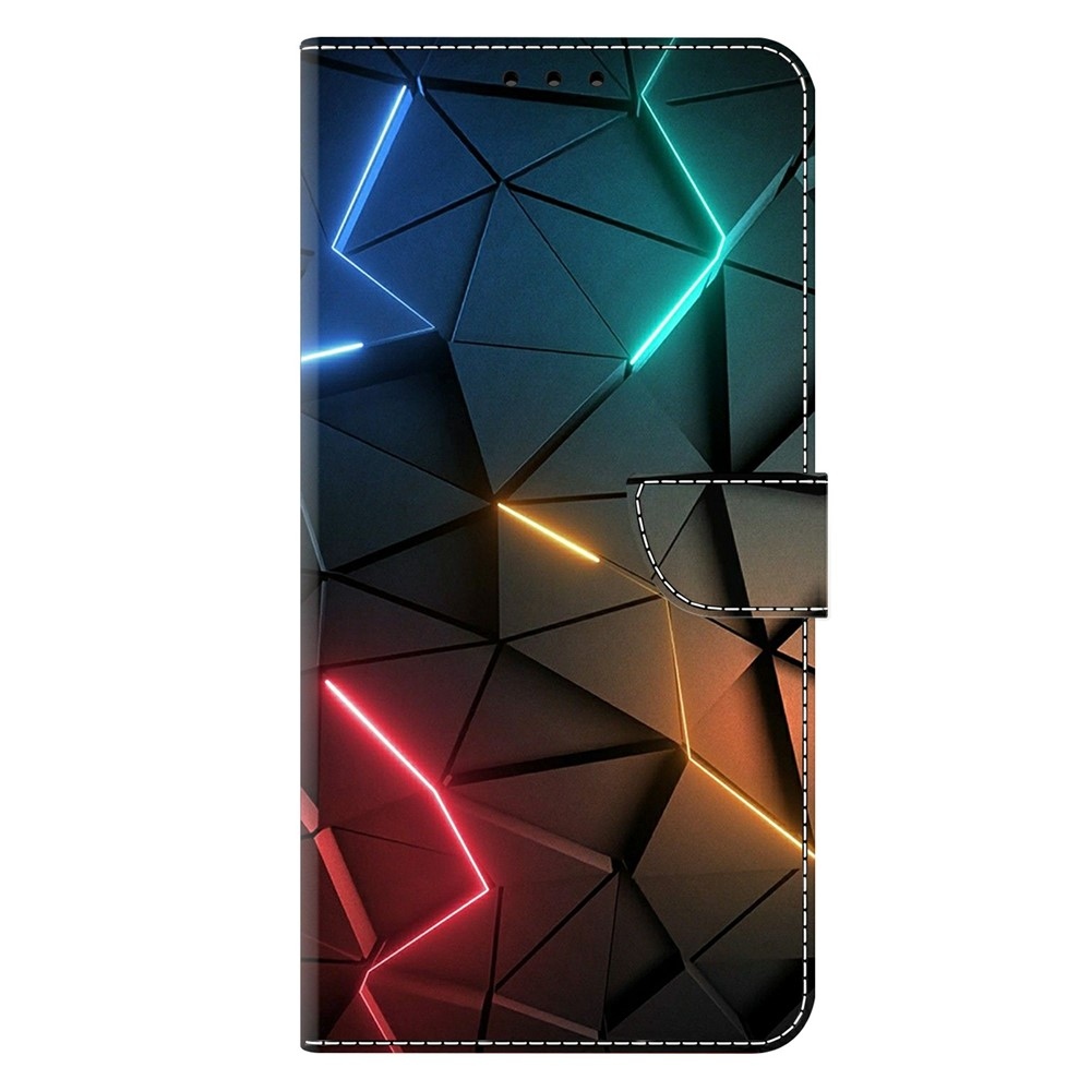Firmly book tok Samsung Galaxy A37 5G - neonszínű háromszögek