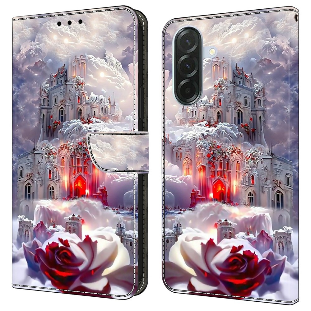 Határozottan könyv tok Samsung Galaxy A37 5G - rózsa és zár