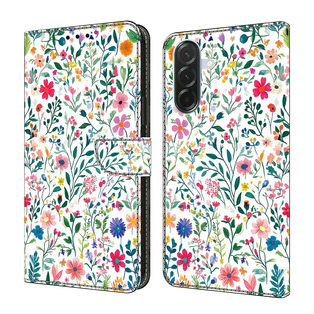 Határozottan könyv tok Samsung Galaxy A57 5G - színes virágok