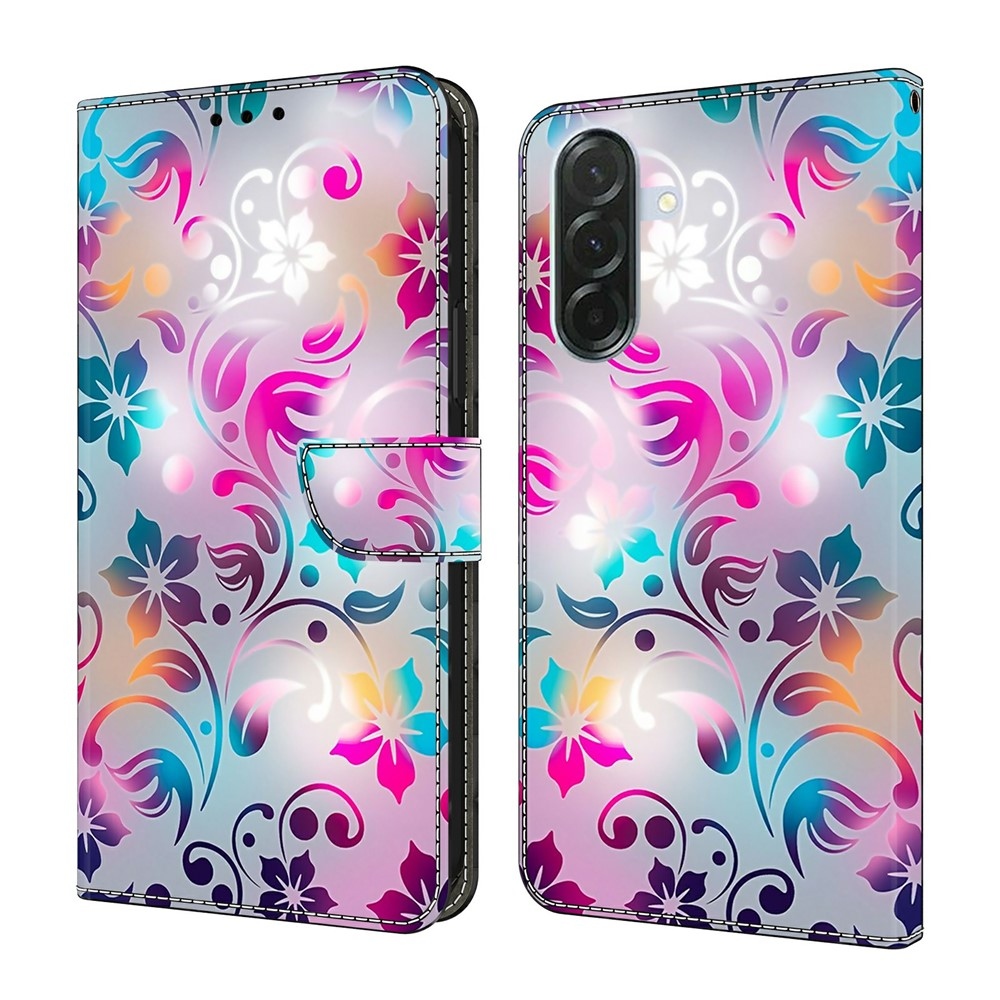 Határozottan könyv tok Samsung Galaxy A57 5G - színes virágok