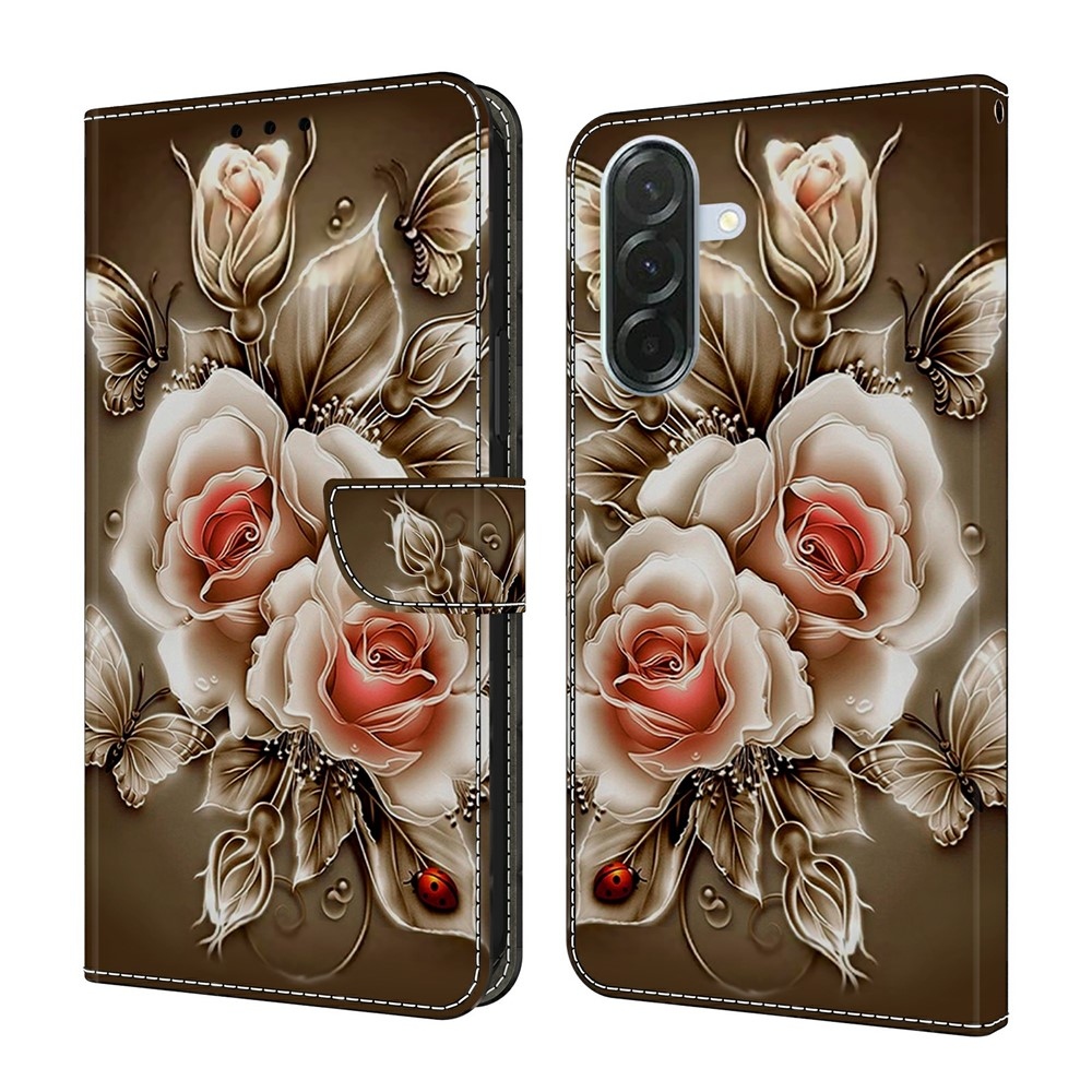 Firmly book tok Samsung Galaxy A57 5G - barna rózsa