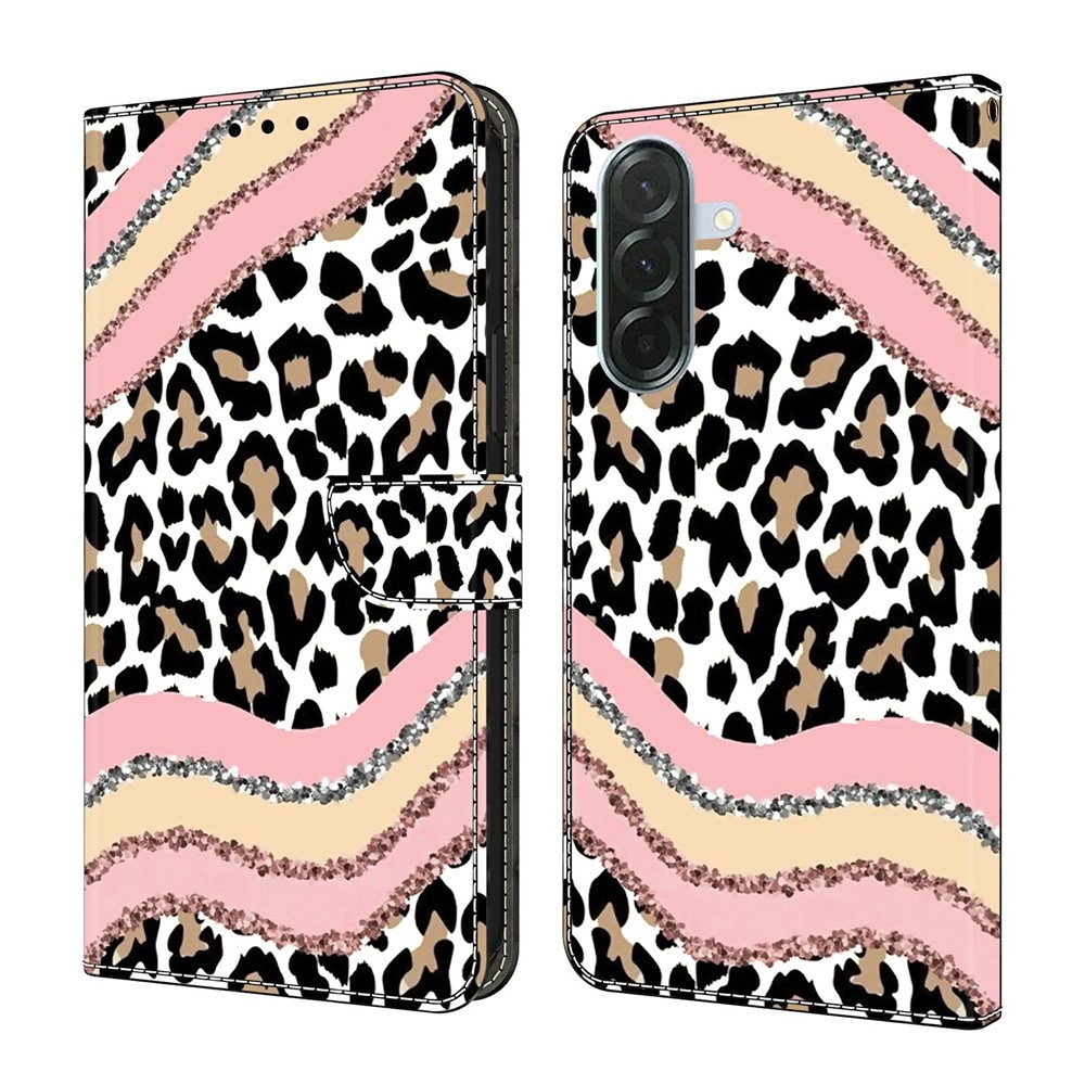 Határozottan könyves tok Samsung Galaxy A57 5G - leopárd mintával