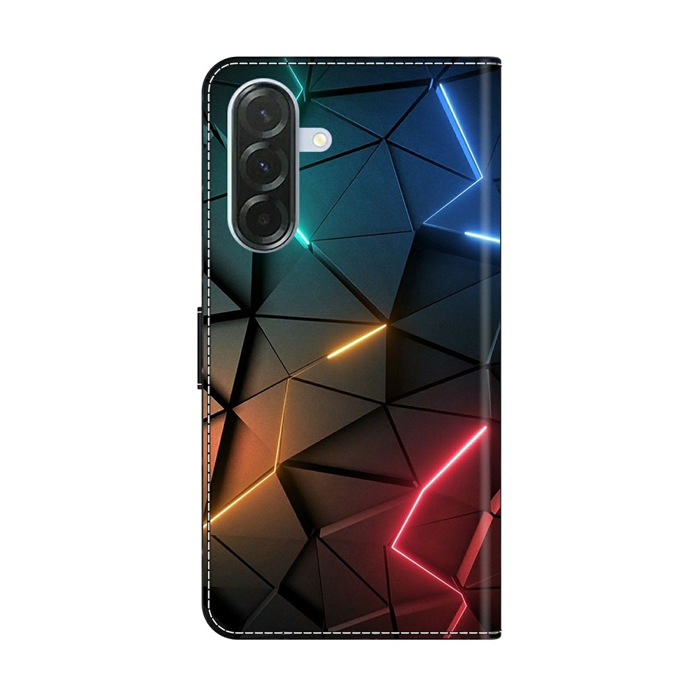 Firmly book tok Samsung Galaxy A57 5G - neonszínű háromszögek