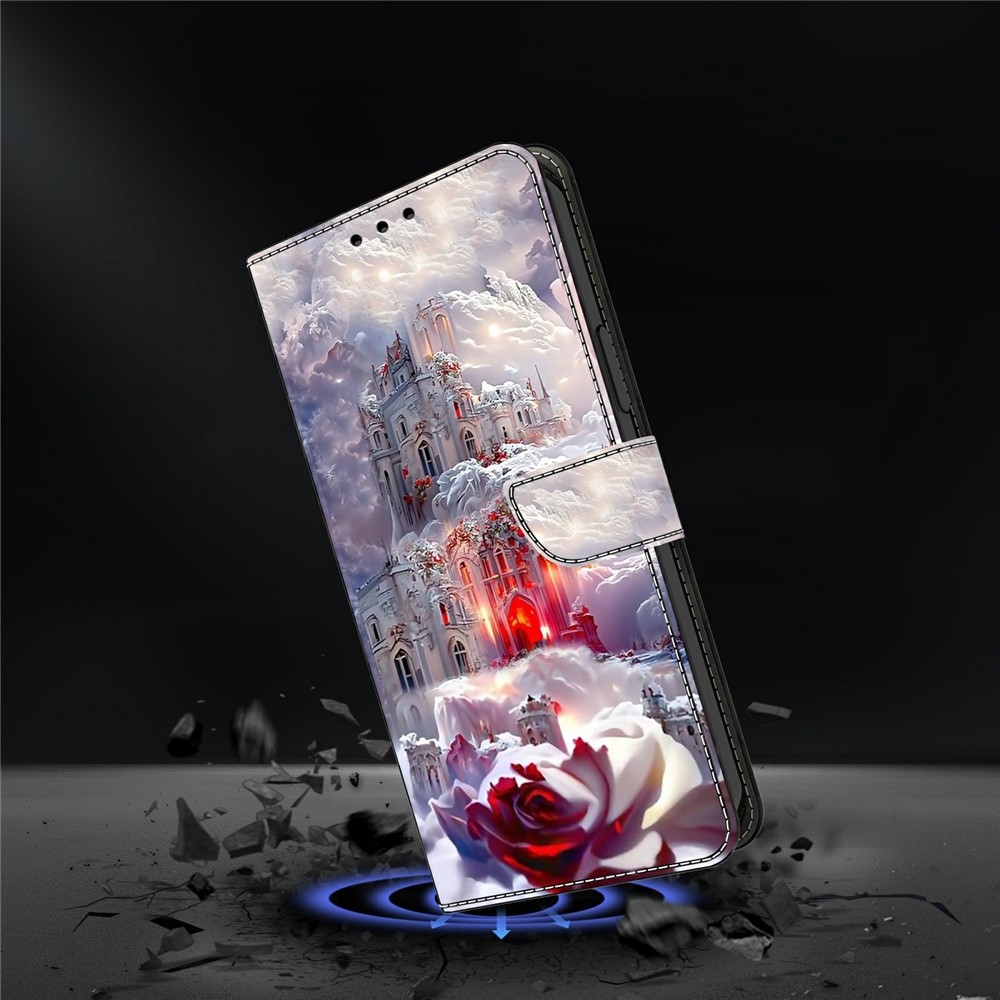 Határozottan könyves tok Samsung Galaxy A57 5G - rózsa és lakat