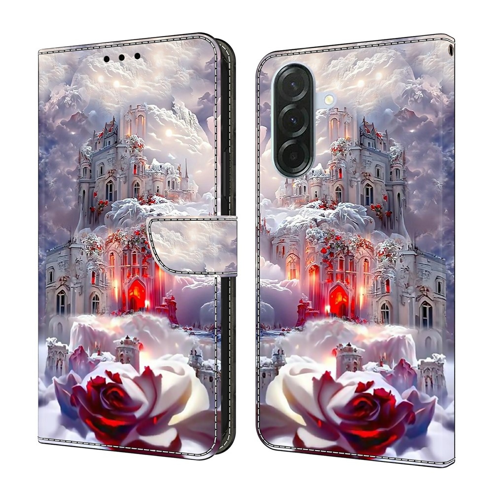 Határozottan könyves tok Samsung Galaxy A57 5G - rózsa és lakat