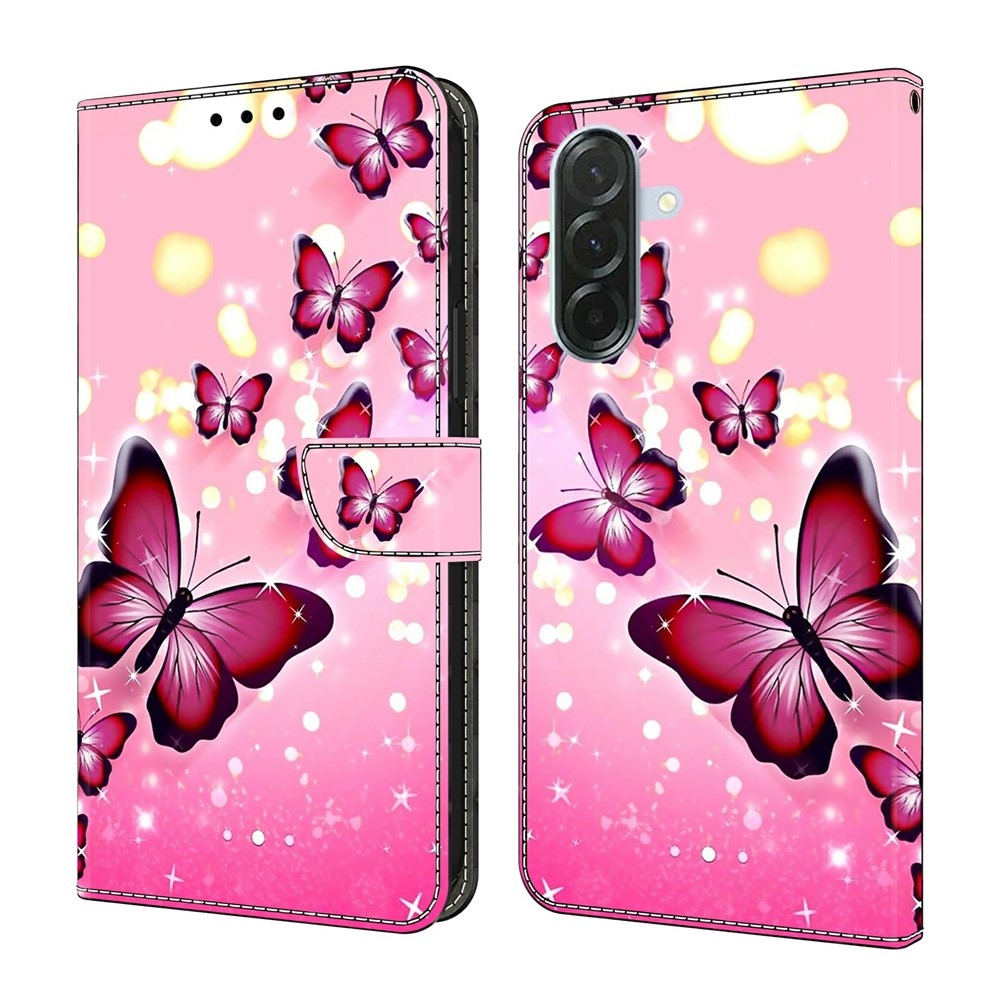 Firmly book tok Samsung Galaxy A57 5G - rózsaszín pillangókhoz