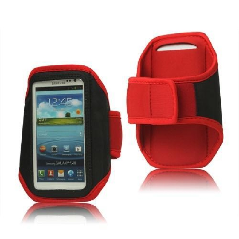 Fitnesz sport mobiltelefon tok (140 x 75 mm) - piros