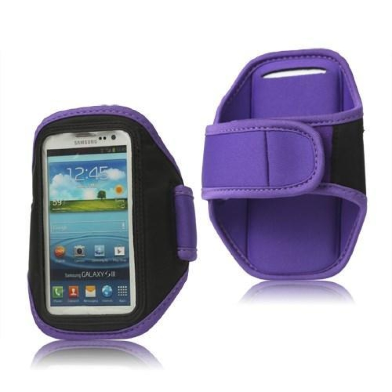 Fitness sport mobiltelefon tok (140 x 75 mm) - lila